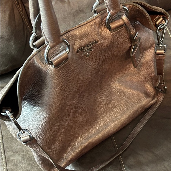 Prada Shimmering Brown Leather Tote - Picture 5 of 11